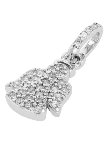 Adeliás Damen Anhänger – Engelanhänger aus 925 Silber mit Zirkonia in silber