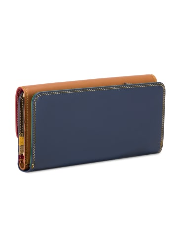 MYWALIT Tri-fold Zip Wallet Geldbörse Leder 17 cm in bosco