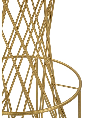 Mauro Ferretti Bartisch aus goldfarbenem Metall und Glas, ø 70 x 103 cm