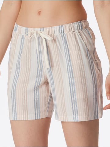 Schiesser Pyjamashorts Mix+Relax in beige, blau
