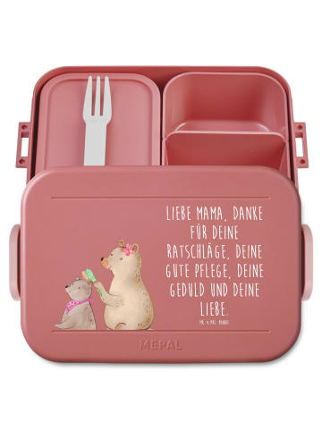 Mr. & Mrs. Panda Bentobox Bär Kind Motiv mit Spruch in Rot Pastell