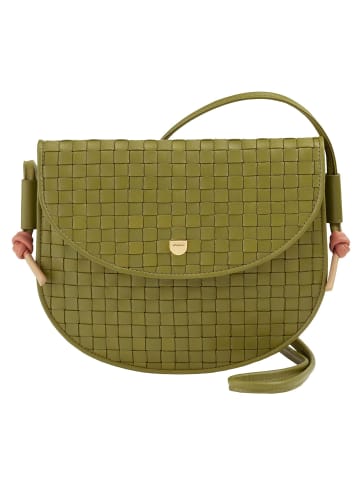 DuDu Skye Umhängetasche Leder 21 cm in olive