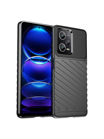 COFI 1453 Thunder Case kompatibel mit Xiaomi Redmi Note 12 Pro Silikonschwarz in Schwarz