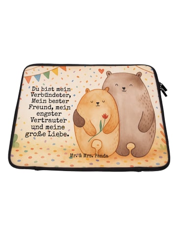 Mr. & Mrs. Panda Laptophülle Bären Liebe Design mit Spruch in Weiß