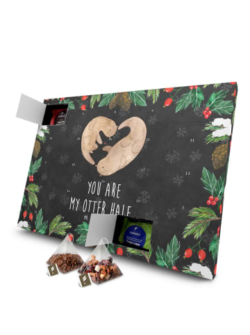 Mr. & Mrs. Panda Tee Adventskalender Otter Herz mit Spruch in Kreidetafel