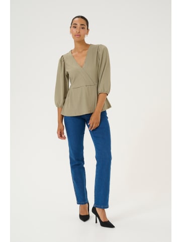 Kaffe Langarm-Bluse KAkatrine in Vetiver