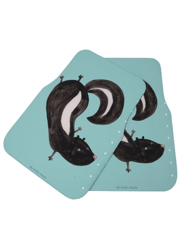 Mr. & Mrs. Panda Automatte Stinktier Handstand ohne Spruch in Türkis Pastell