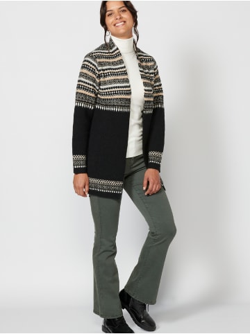 KOROSHI Pullover mit Reißverschluss in schwarz