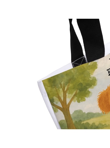 Mr. & Mrs. Panda Reisetasche Hund Flauschig Design mit Spruch in Weiß