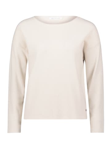 BETTY & CO Strickpullover mit Rundhalsausschnitt in Bright Cream Melange