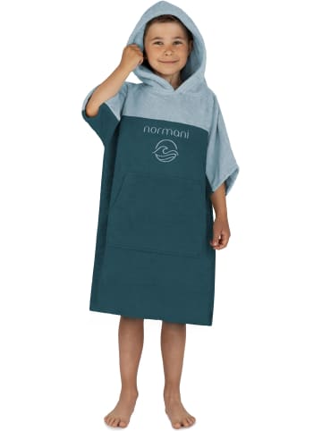 normani Kinder Badeponcho 6-9 Jahre Puwai in Petrol