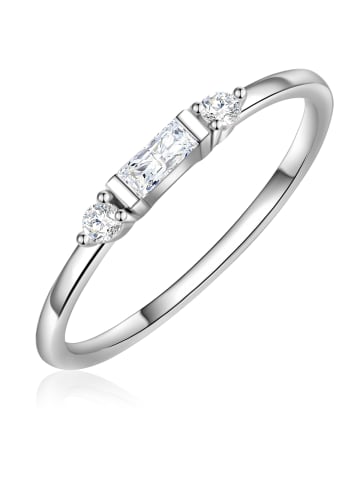 Lulu & Jane Ring aus Messing Zirkonia in silber