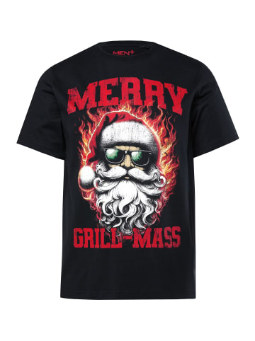 Men Plus Kurzarm T-Shirt in schwarz