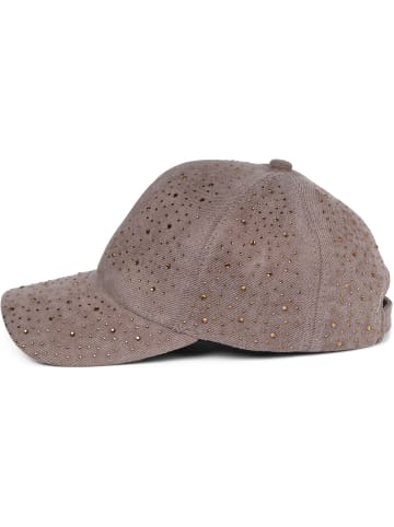 styleBREAKER Baseball Cap mit Strass in Taupe