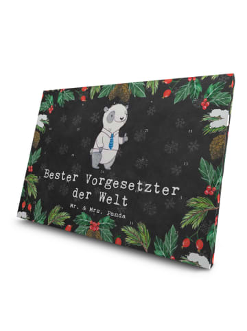 Mr. & Mrs. Panda Tee Adventskalender Panda Bester Vorgesetzter d... in Kreidetafel