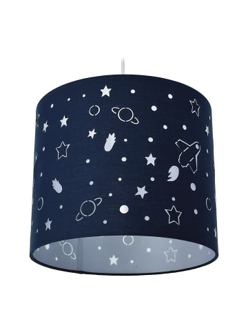 relaxdays Hängelampe "Weltraum" in Blau - Ø 30 cm