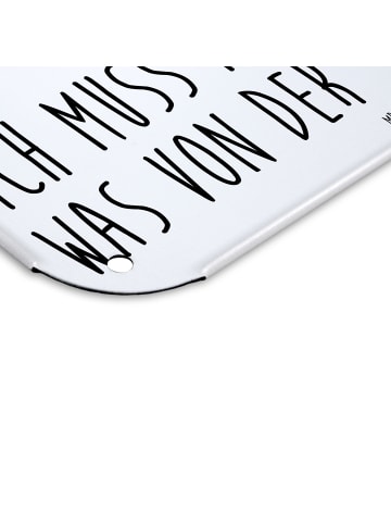 Mr. & Mrs. Panda Wandbild Narwal Gitarre mit Spruch in Weiß