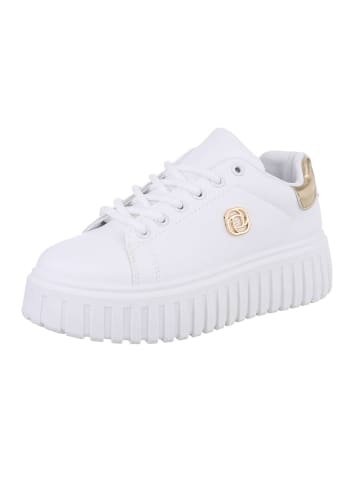 Ital-Design Freizeitschuh in Weiß und Gold