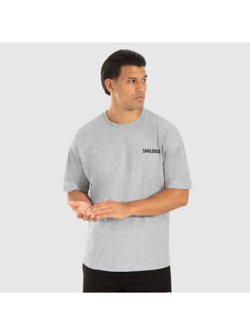 SMILODOX Unisex T-Shirt Cyris in Grau Melange
