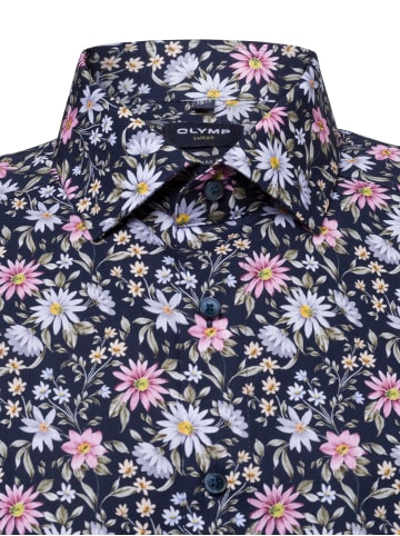 OLYMP Hemd Luxor in marine altrosa