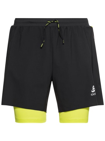 Odlo 2-in-2 Shorts Axalp Trail in Nachtschwarz