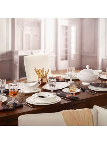 Villeroy & Boch 6er Set Suppenteller Gray Pearl ø 24,8 cm weiß in weiß