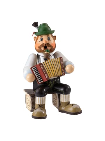 Käthes Original Räuchermännchen Holzknoddl "Bayerischer Musiker", Räuchermännchen in bunt