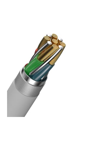 COFI 1453 Devia 30er Set Kabel USB Typ C zu USB Typ C 1m 3A  weiß in Weiß