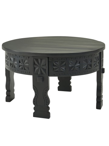 KADIMA DESIGN Couchtisch | Mango, 60x36x60cm, Orient-Style, Rund