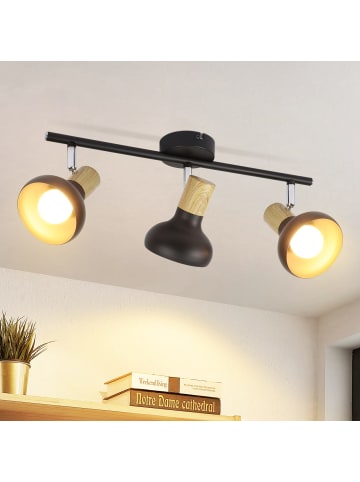 ZMH Deckenleuchte in schwarz 3-flammige E14 Vintage Metall Deckenspots