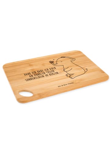 Mr. & Mrs. Panda holzschneidebrett Elefant Biene mit Spruch in Braun