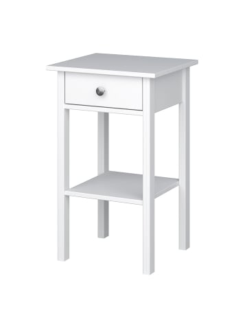 ebuy24 Nachttisch Mulon 2er-Set Weiß 40 x 36 cm