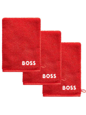 BOSS Waschlappen 3er Pack in Rot