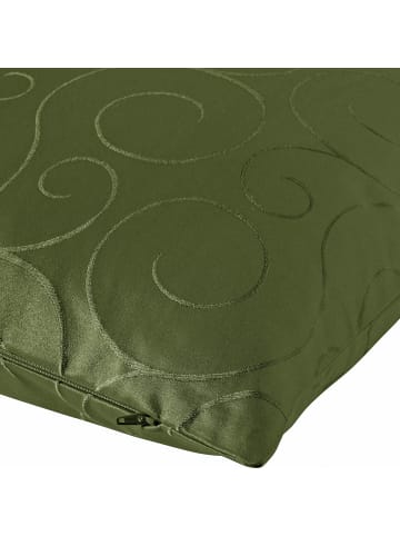 Erwin Müller Jacquard, Baumwollmischung Kissenhülle Oberhausen in dunkelgrün