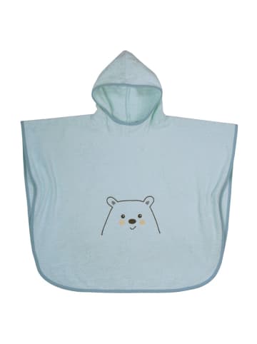 Wörner Bade-Poncho 75 x 60 cm - Stickerei Eisbär in gruen,motiv