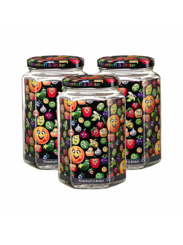 Ritzenhoff & Breker 3er Set Vorratsgläser Smile 1,7 l in transparent