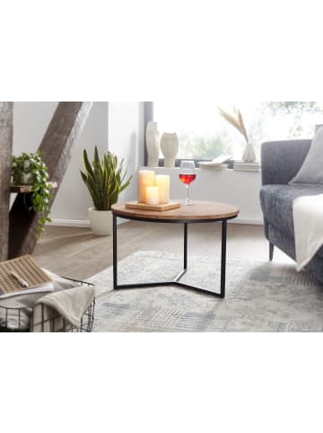 KADIMA DESIGN Couchtisch | Akazie/Metall, 60x60x38cm, Premium