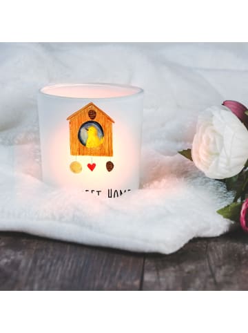 Mr. & Mrs. Panda Windlicht Deko Vogelhaus Home mit Spruch in Transparent