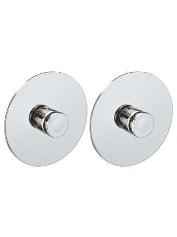 Wenko Premium und Classic Turbo-Loc Serie Sockel in Glänzendes Silber, 1,4 x 6 cm