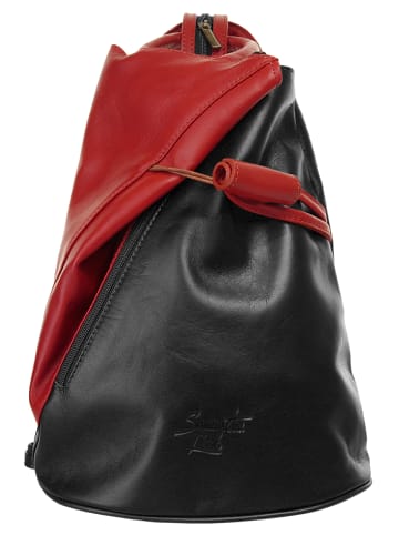 Samantha Look Rucksack echt Leder in rot