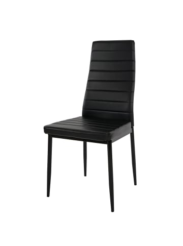 MCW 4er-Set Esszimmerstuhl Lamego, Schwarz