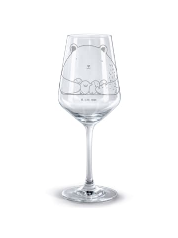 Mr. & Mrs. Panda Rotwein Glas Bär Gefühl ohne Spruch in Transparent