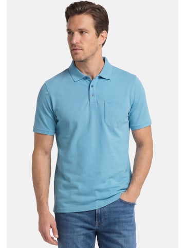 Redmond Poloshirt Basic in Türkis / weiß