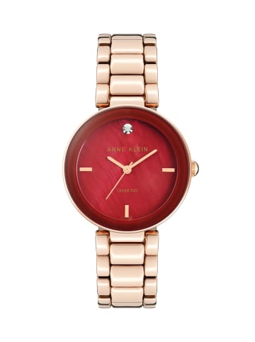 Anne Klein Quarzuhr Diamond Dial in rot / rosegold