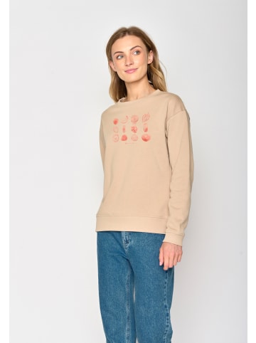 GreenBomb Sweatshirt Bike Strawberry in Kaffee Latte