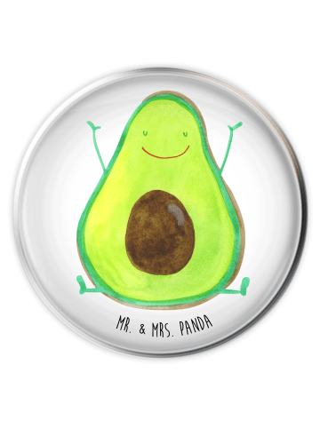 Mr. & Mrs. Panda Waschbecken Stöpsel Avocado Glücklich ohne Spruch in Weiß