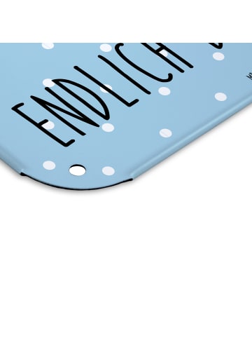 Mr. & Mrs. Panda tafel Bär Prüfung mit Spruch in Blau Pastell