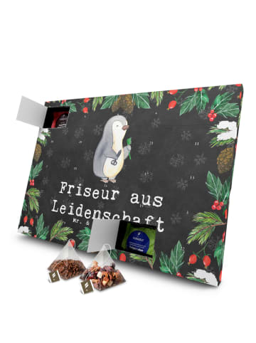 Mr. & Mrs. Panda Adventskalender Friseur Leidenschaft mit Spruch in Kreidetafel