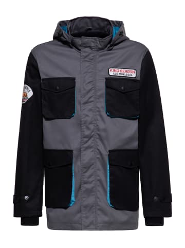 King Kerosin King Kerosin Übergangsjacke Los Angeles C.A. in grau