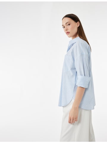 KOTON SHIRTS LS in Marineblau Gestreift